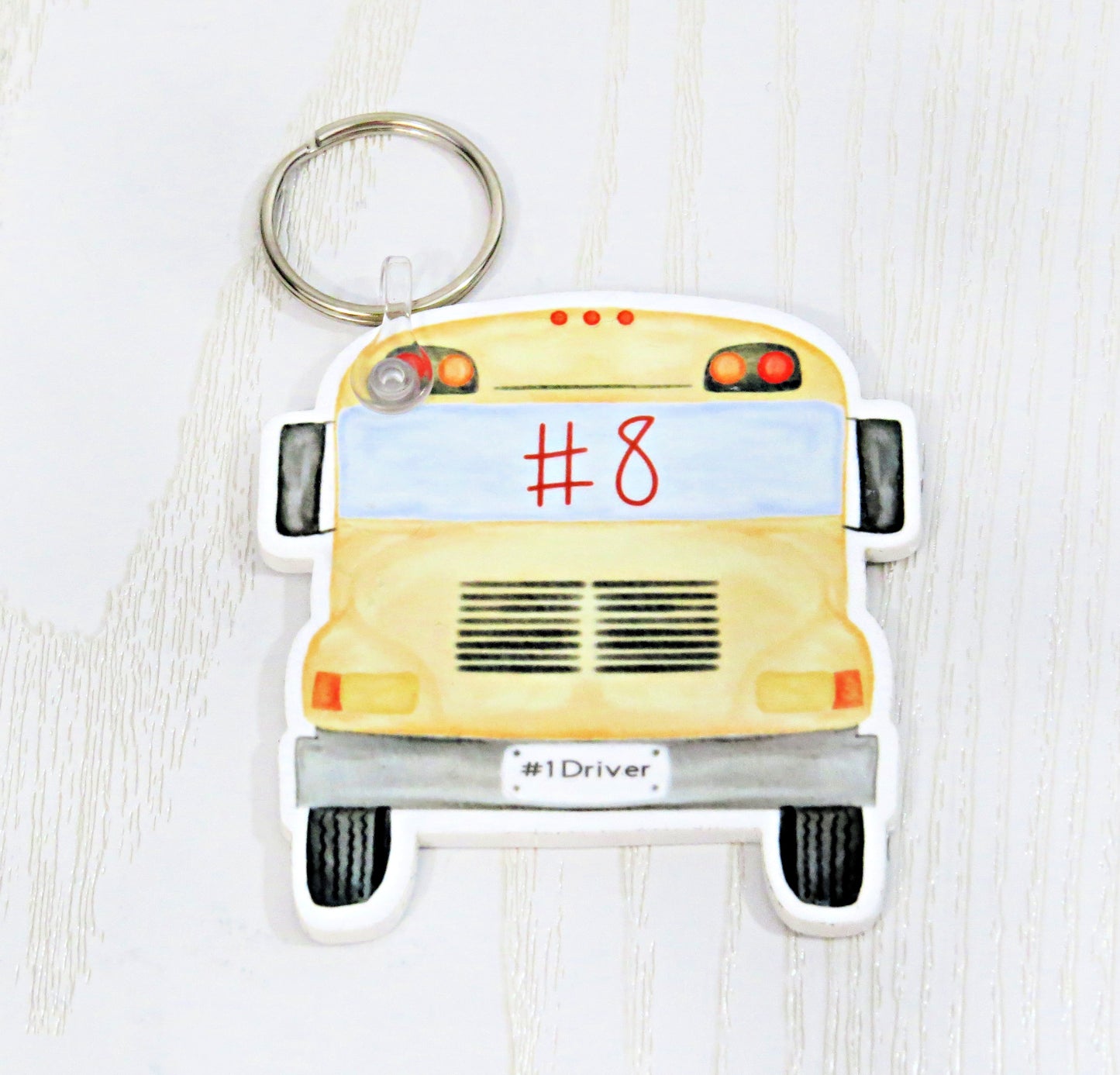Custom Bus Rider Backpack Tag for Kids – Personalized School Keychain