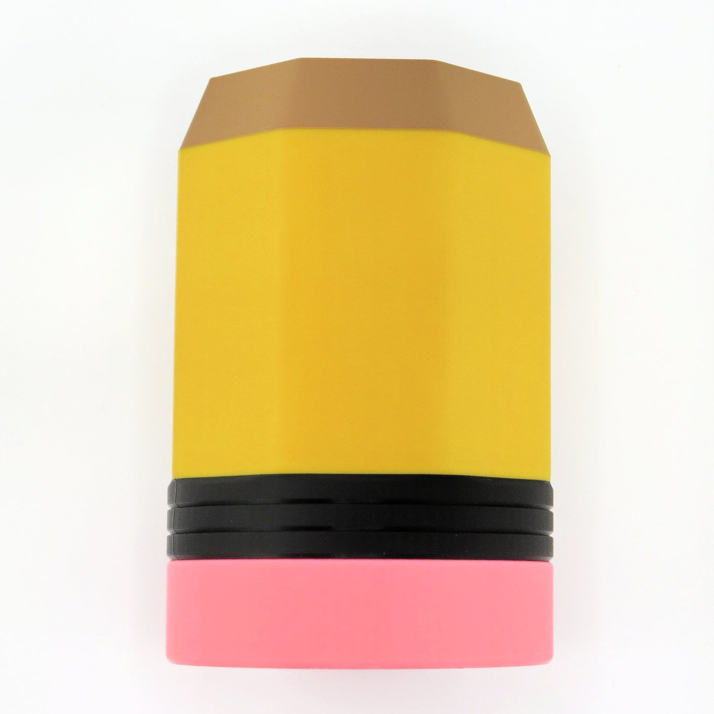 Pencil Desk Pencil Holder - Cute Teacher Desk Organizer & Classroom Gift - flat lay on desk surface