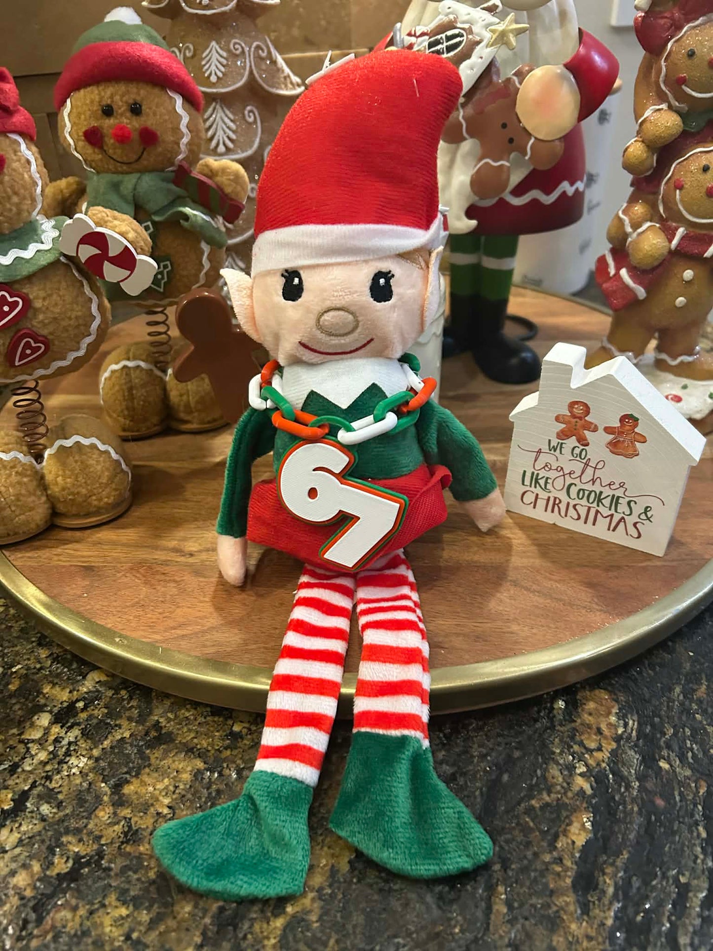 67 Holiday Elf Necklace – Number 67 Chain Accessory