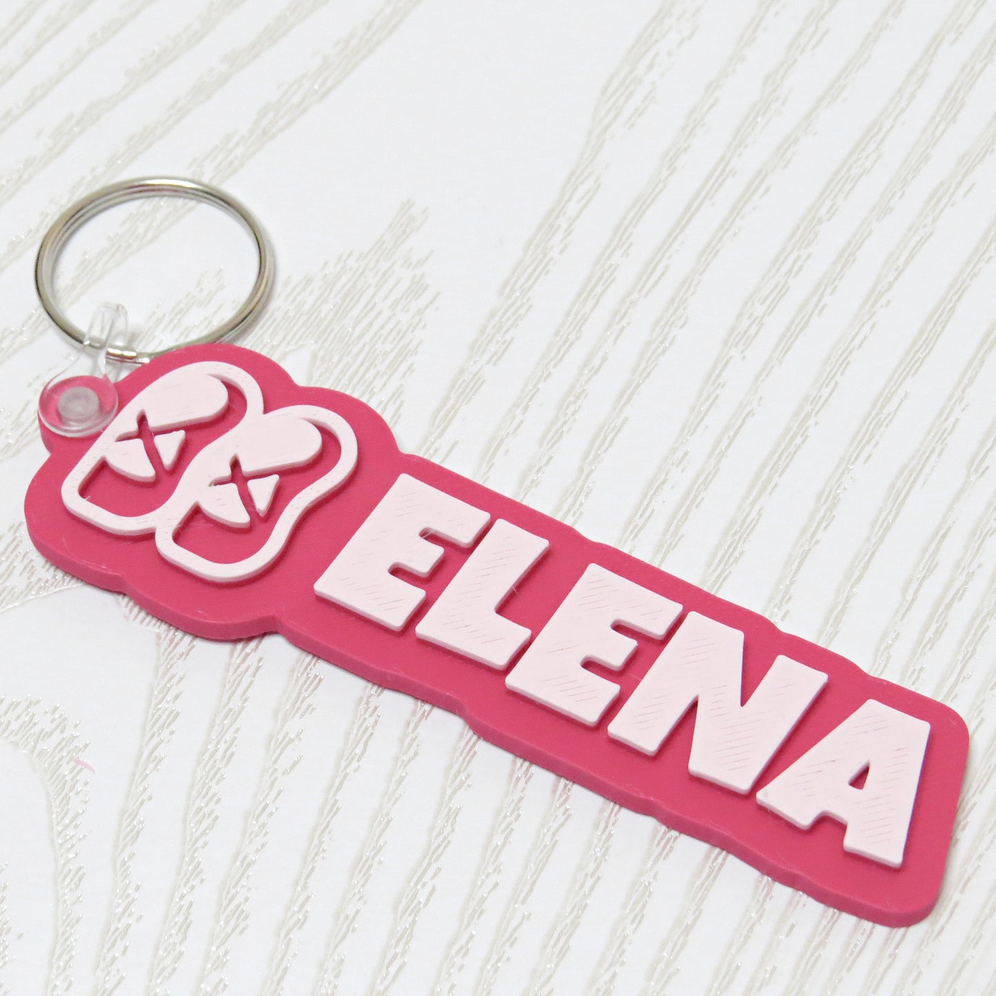 Personalized Ballerina Name Keychain – 3D Printed Ballet Shoes Dance Bag Tag for Backpacks & Dance Bags