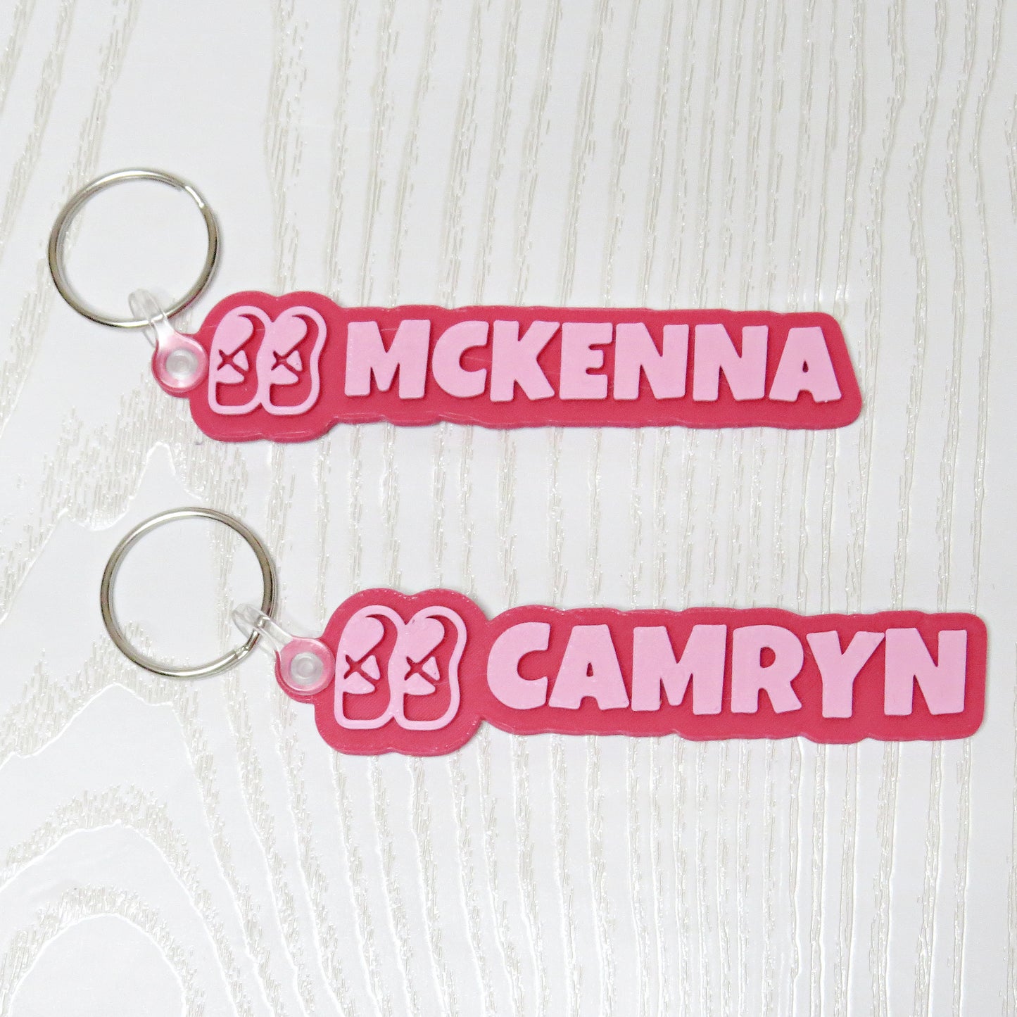 Personalized Ballerina Name Keychain – 3D Printed Ballet Shoes Dance Bag Tag for Backpacks & Dance Bags