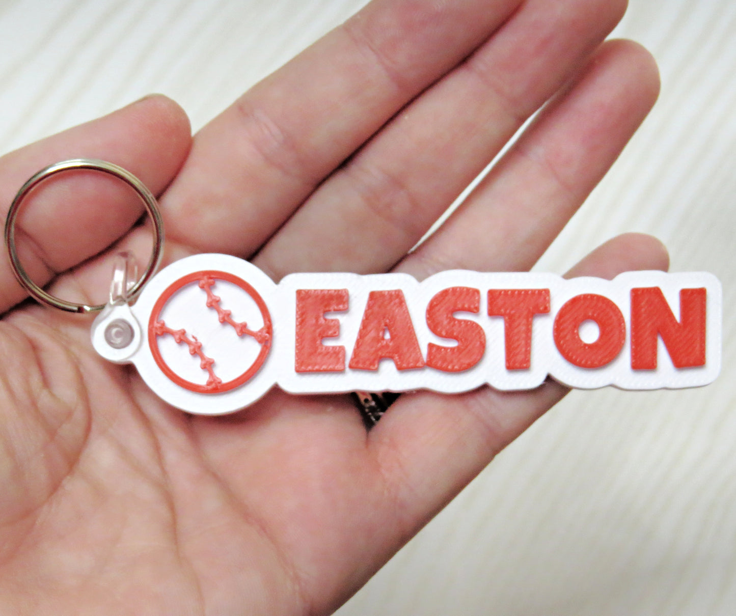 personalized baseball keychain bag tag custom 3d printed baseball name tag sports bag accessory for kids backpack bat bag team gift