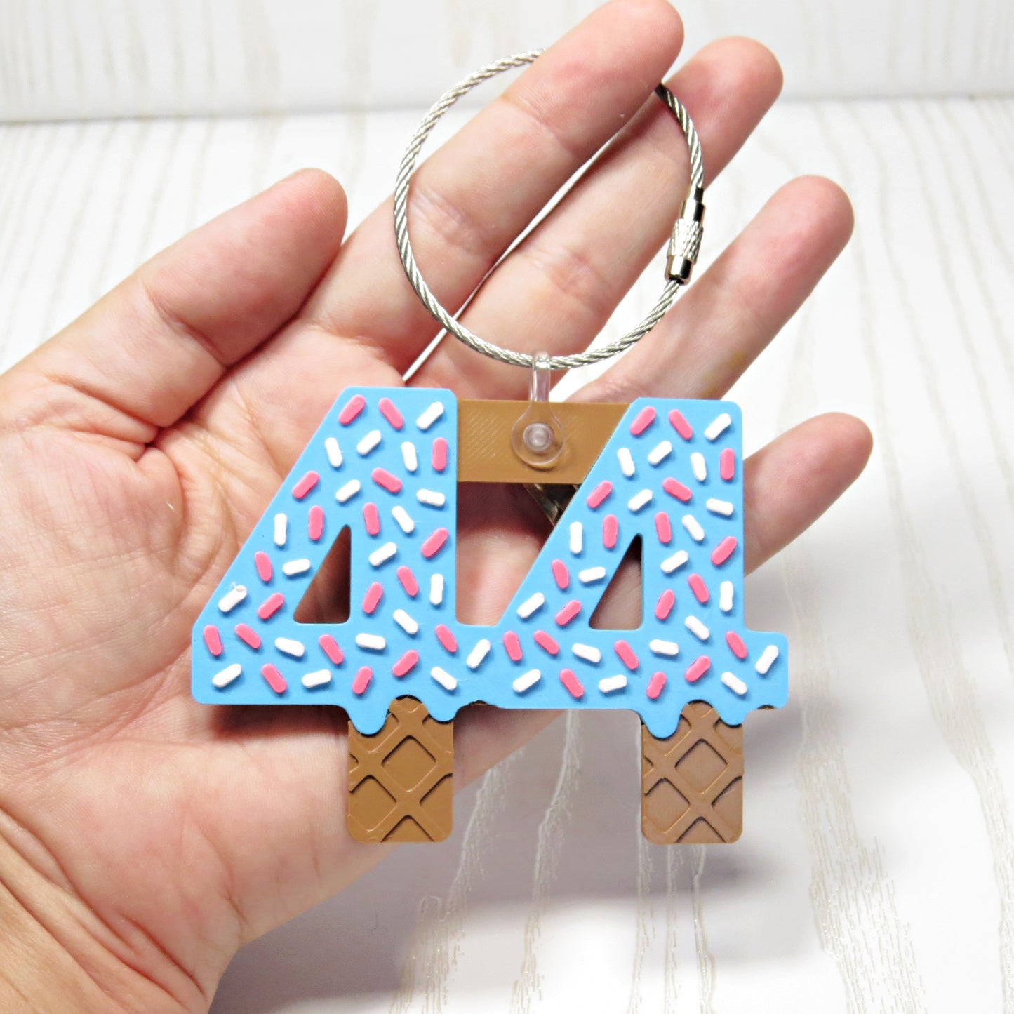 Personalized Drip Baseball or Softball Number Bag Tag - flat lay showing full bag