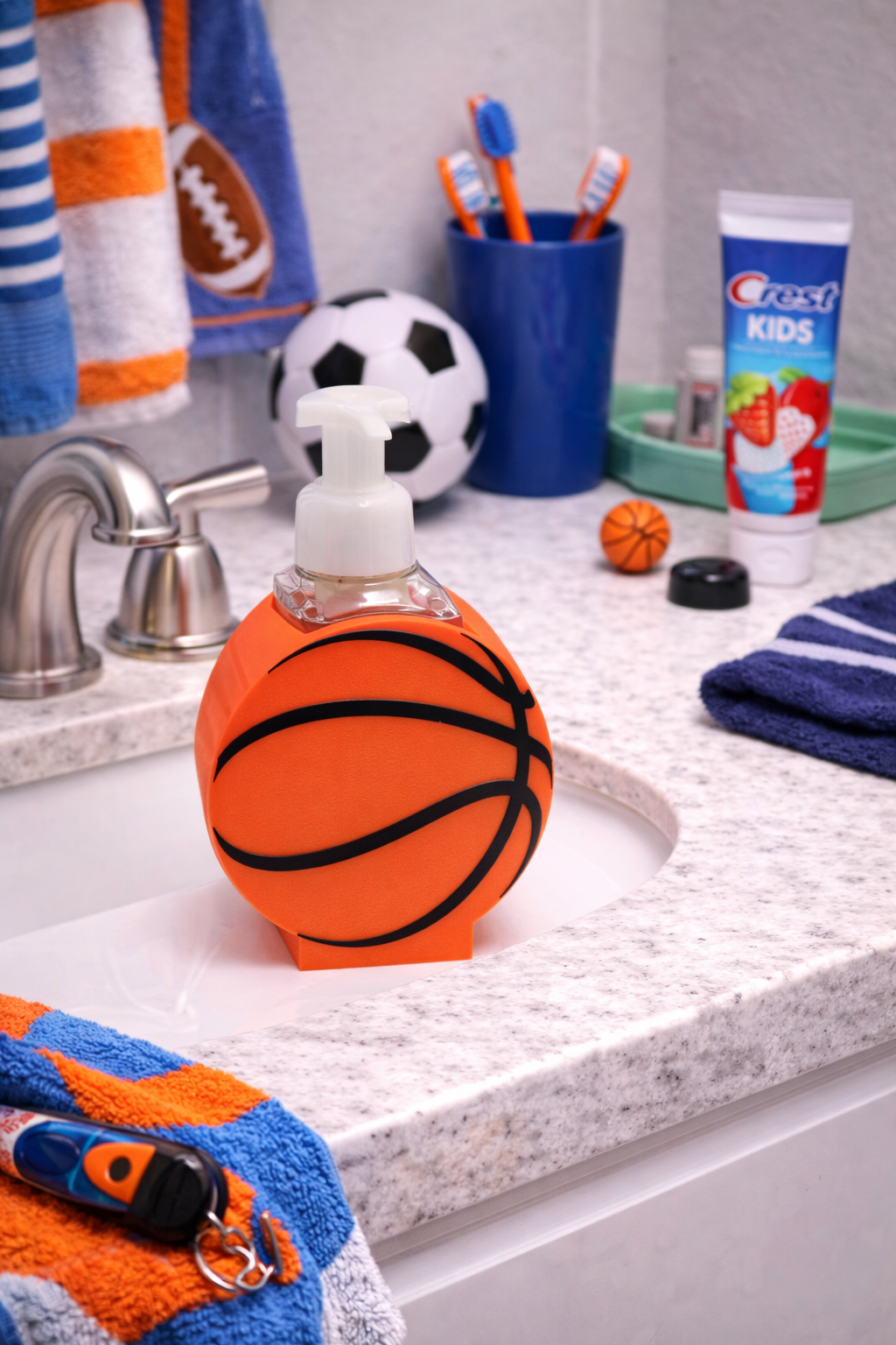 Basketball Soap Holder - side angle showing product shape