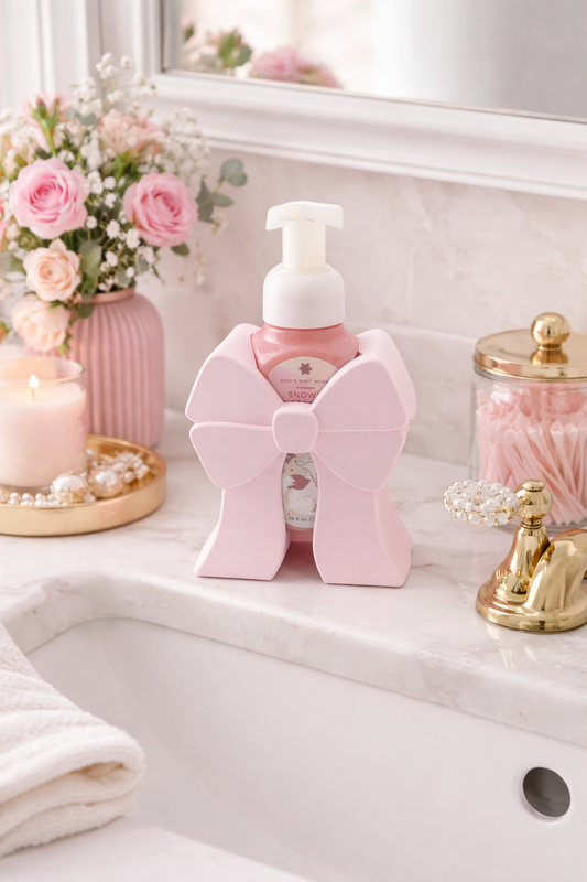 3D Printed Bath & Body Works Bow Soap Holder – Custom Color Sink Decor Organizer