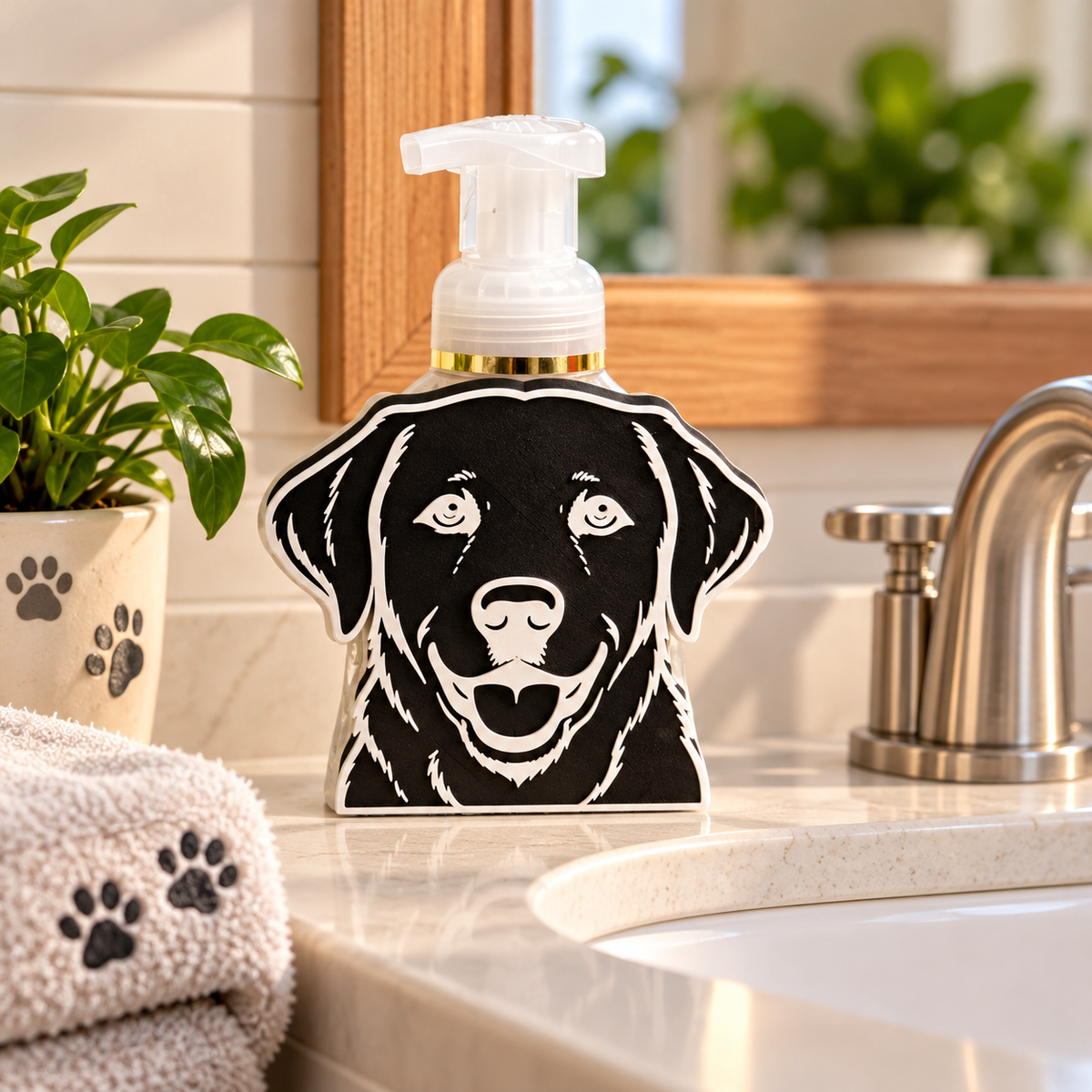Labrador Foaming Soap Holder — Bath and Body Works Compatible Dog Bathroom Decor Stand