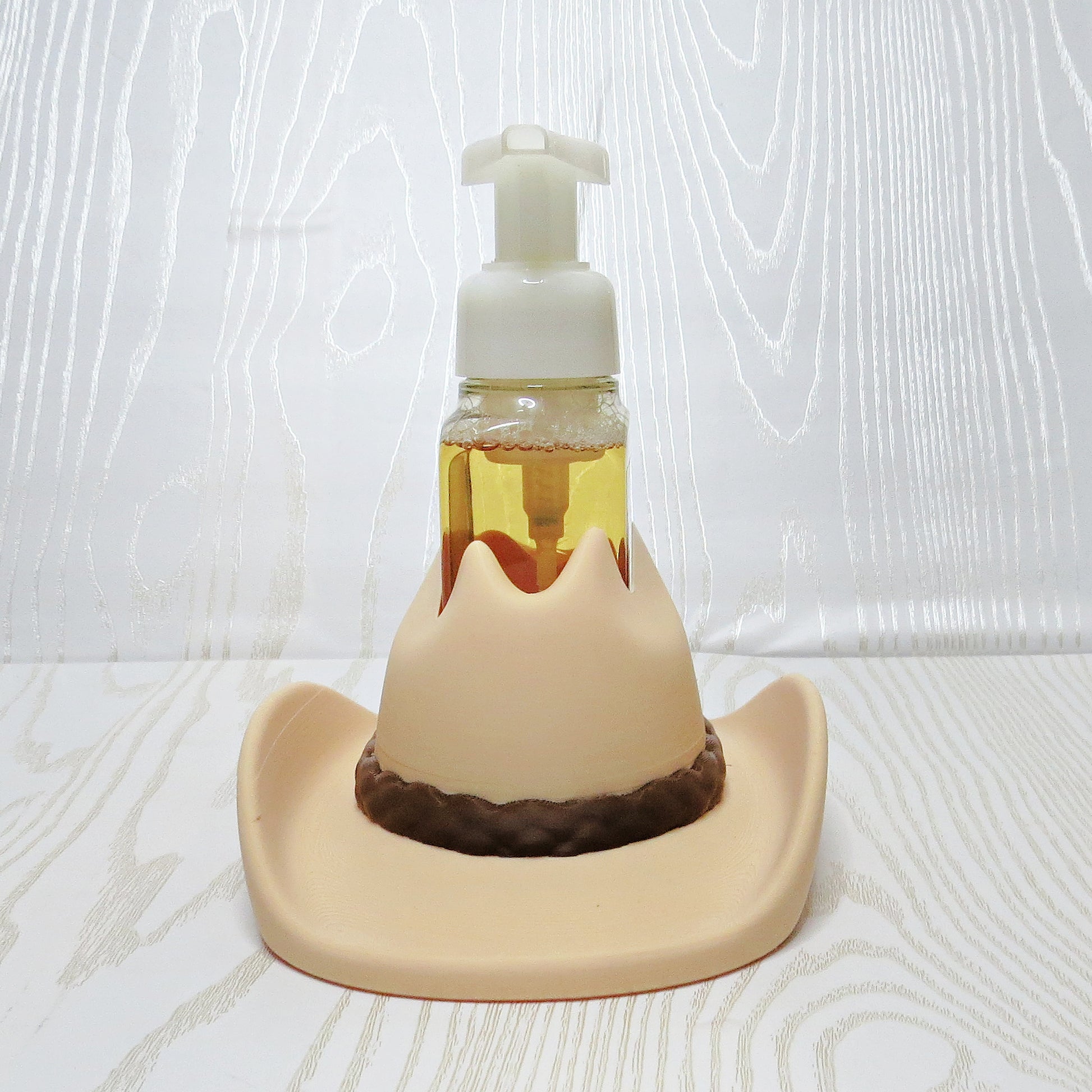 Cowboy hat foaming soap holder western bathroom decor