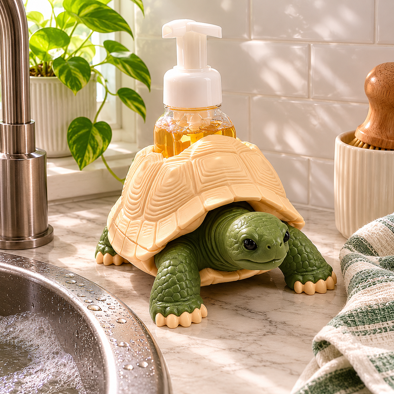 Turtle Foaming Soap Holder for BBW Foam Soap Bottles