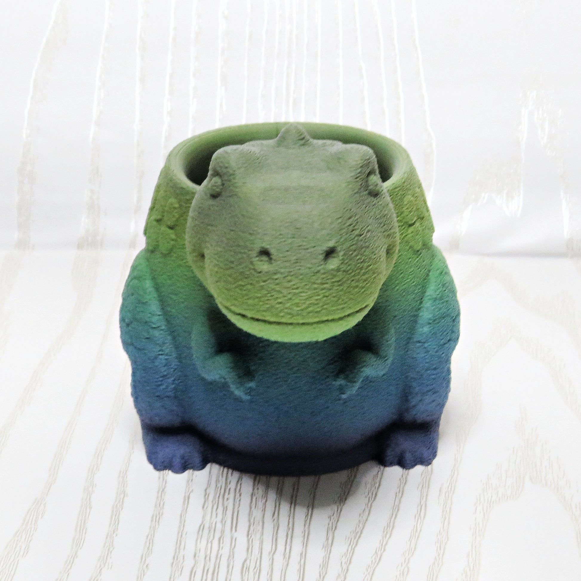 Cute Dinosaur Pencil Holder for Kids Desk | 3D Printed T Rex Desk Organizer f... - close-up of design detail