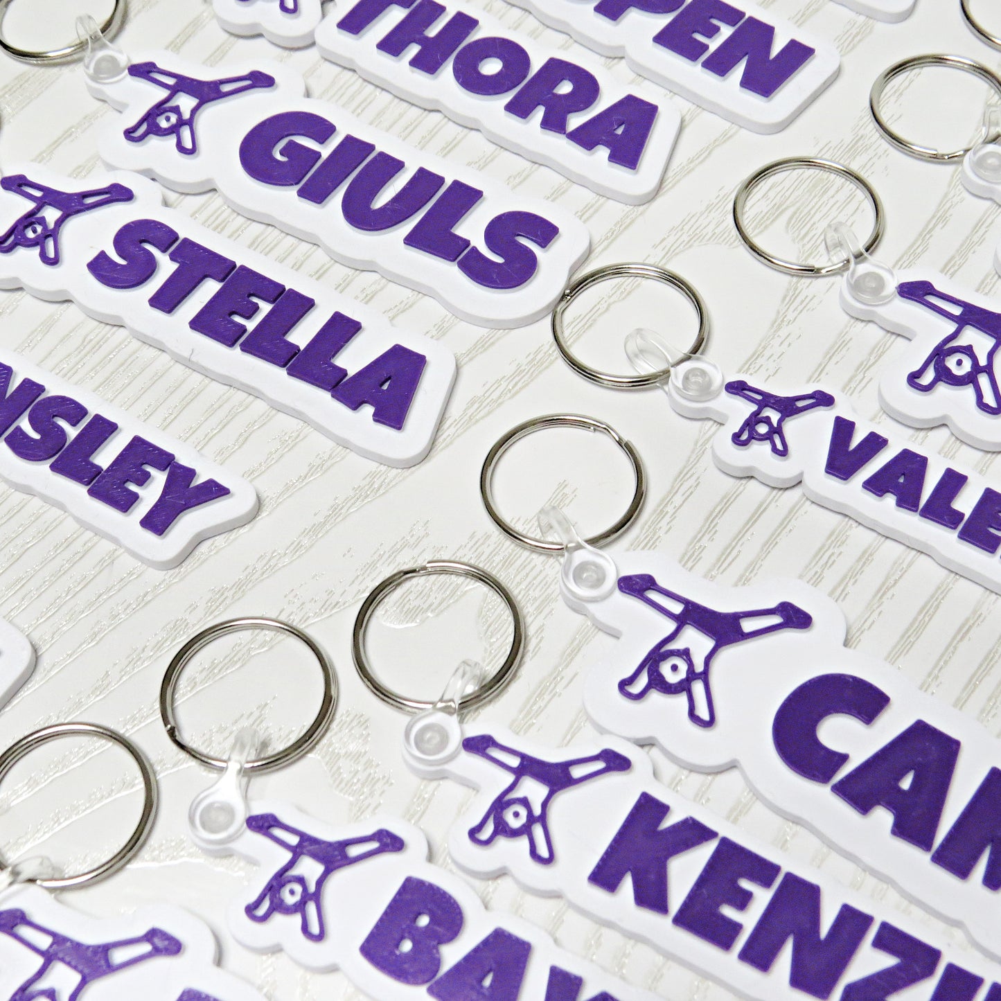 Personalized Gymnastics Bag Tag Keychain - close-up of design detail