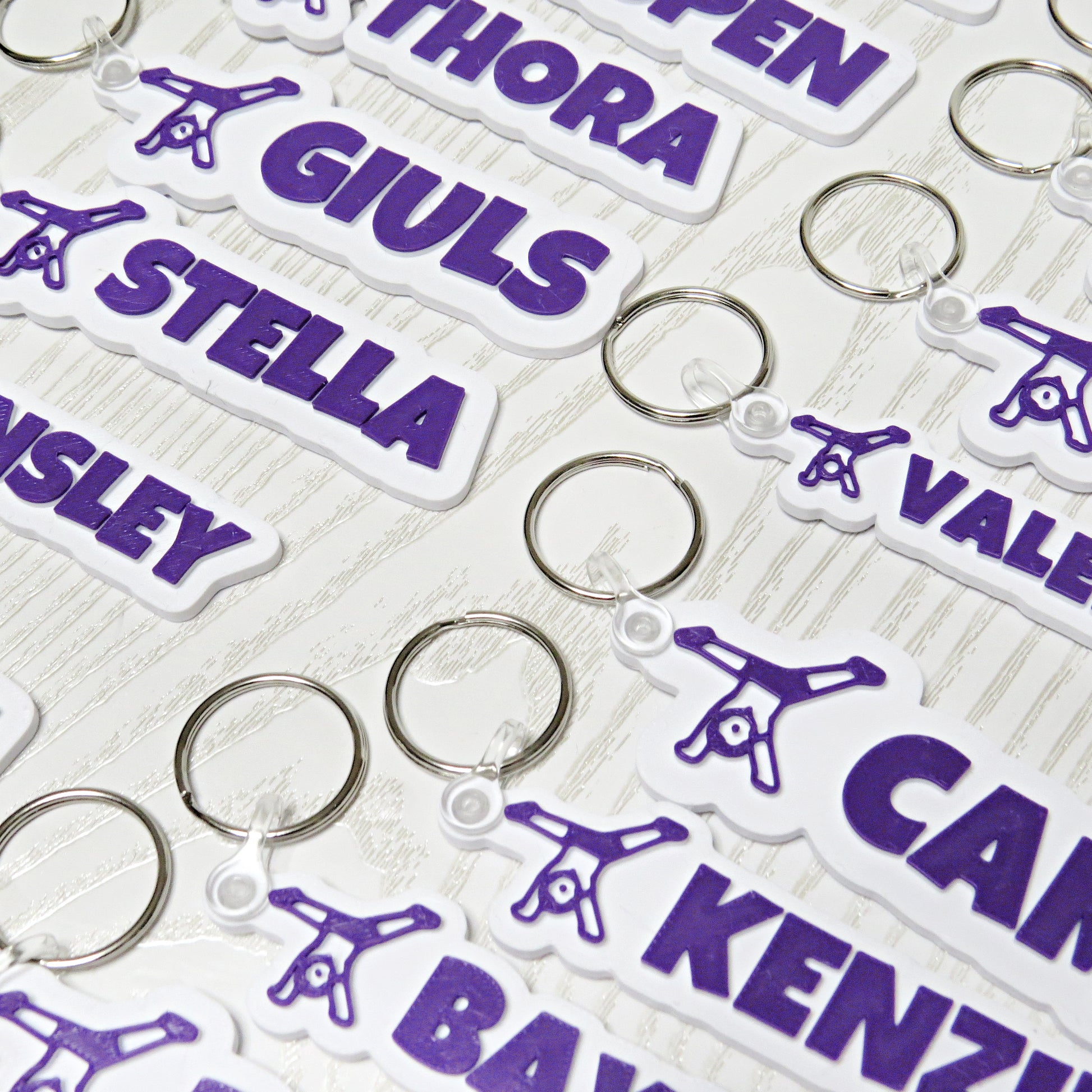 Personalized Gymnastics Bag Tag Keychain - close-up of design detail