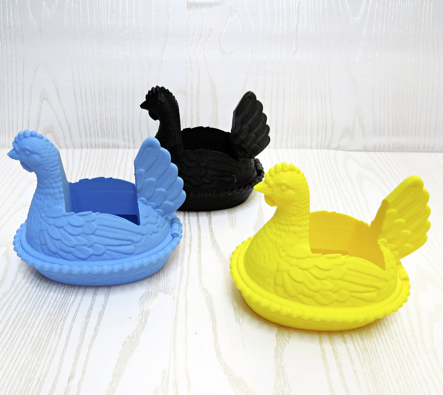 Hen on Nest Foaming Soap Holder - lifestyle with soap bottle inserted