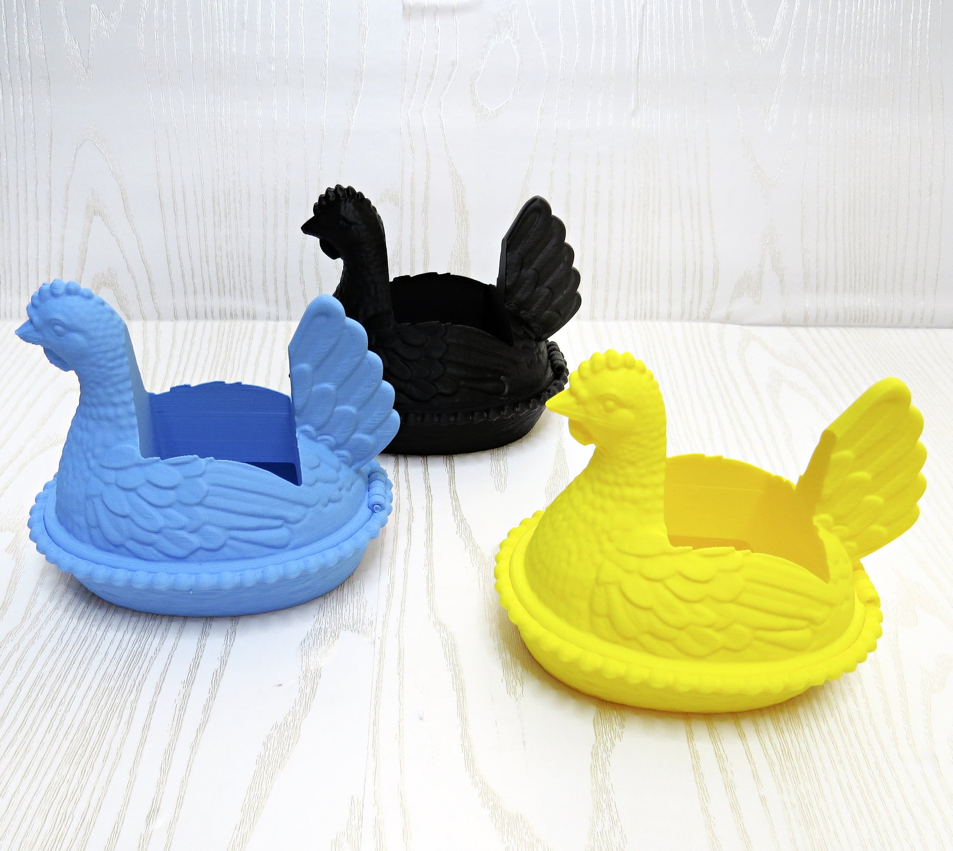 Hen on Nest Foaming Soap Holder - lifestyle with soap bottle inserted