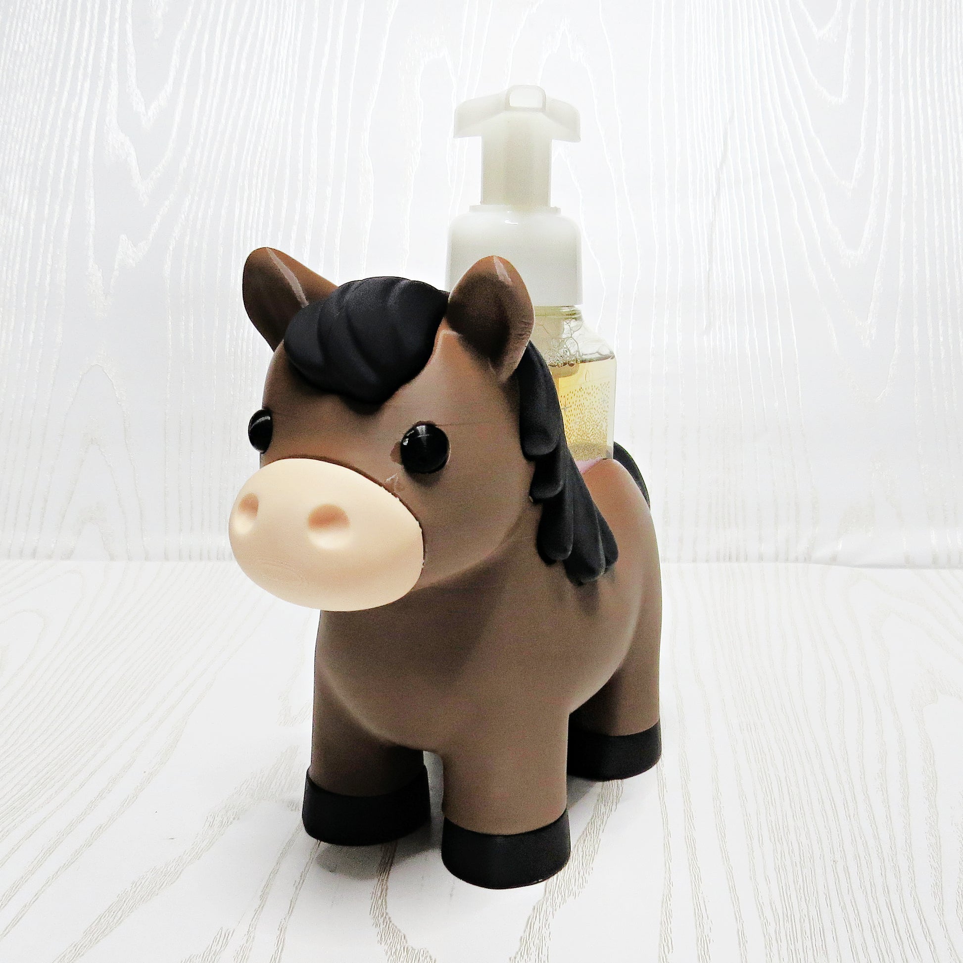 Horse foaming soap holder bathroom countertop