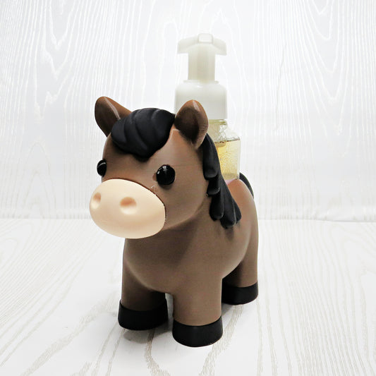 Horse foaming soap holder bathroom countertop