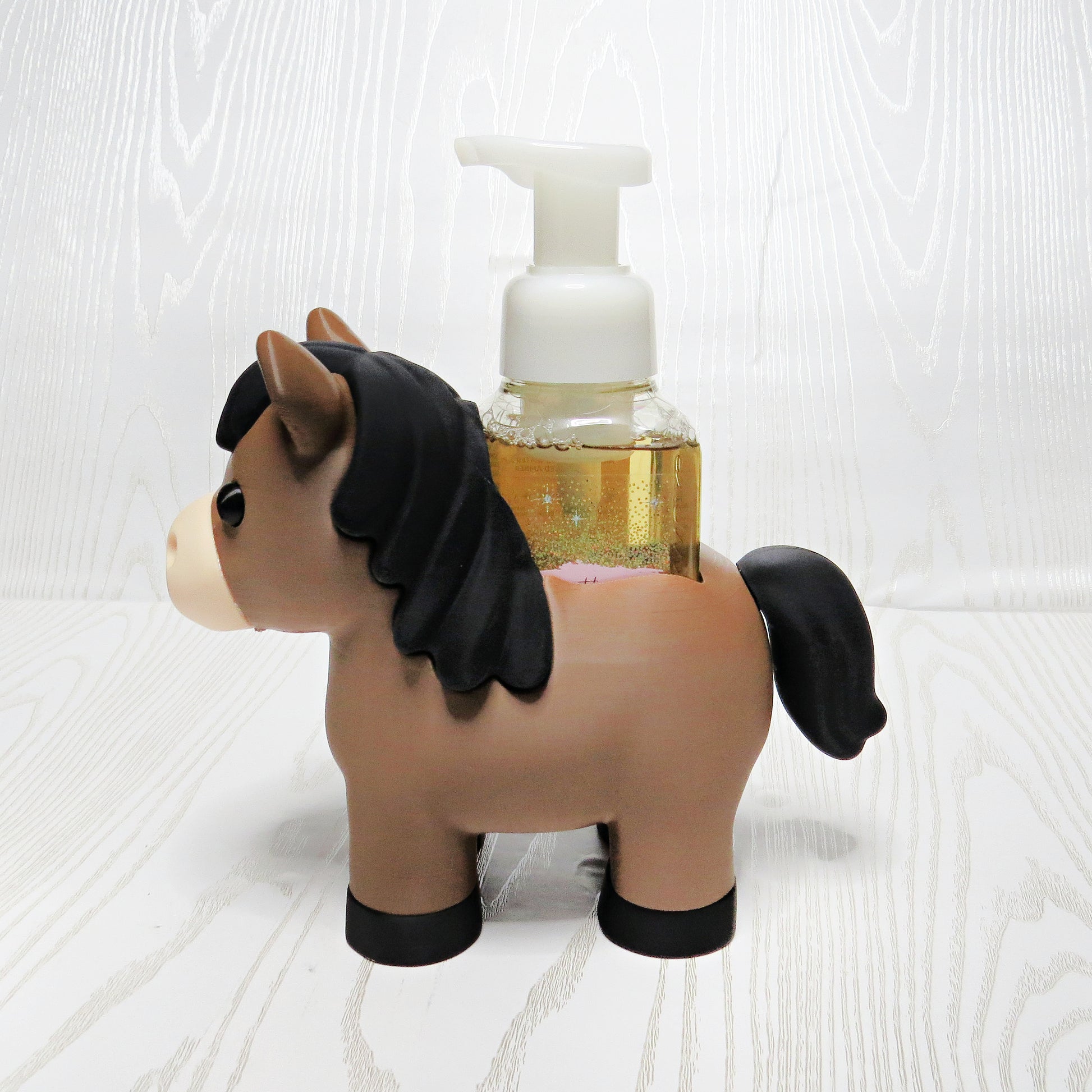 Horse Foaming Soap Holder - Farmhouse Bathroom Decor - Western Countertop Soa... - lifestyle with soap bottle inserted