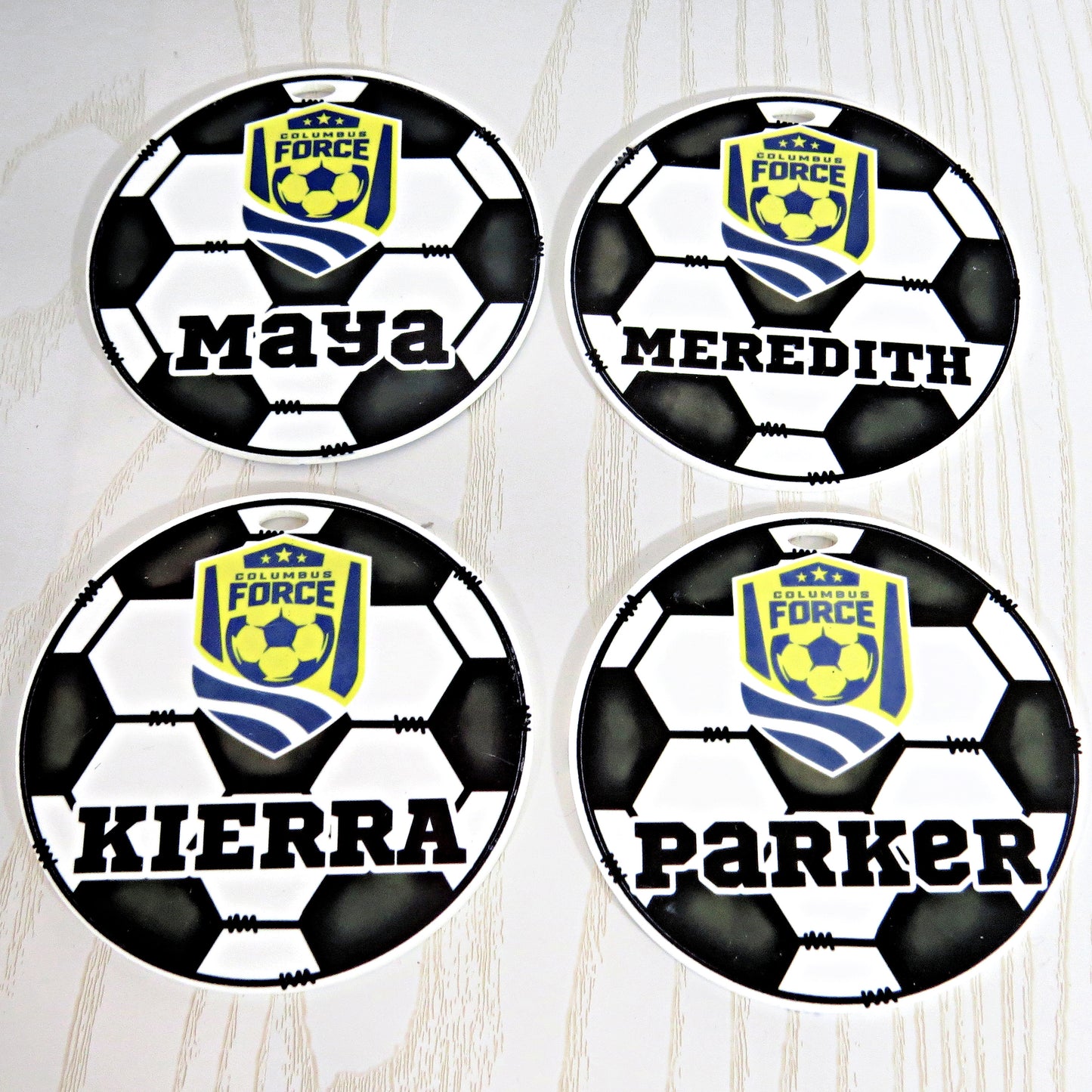 Columbus Force Soccer Bag Tag Personalized with Name - Custom Sports Keychain