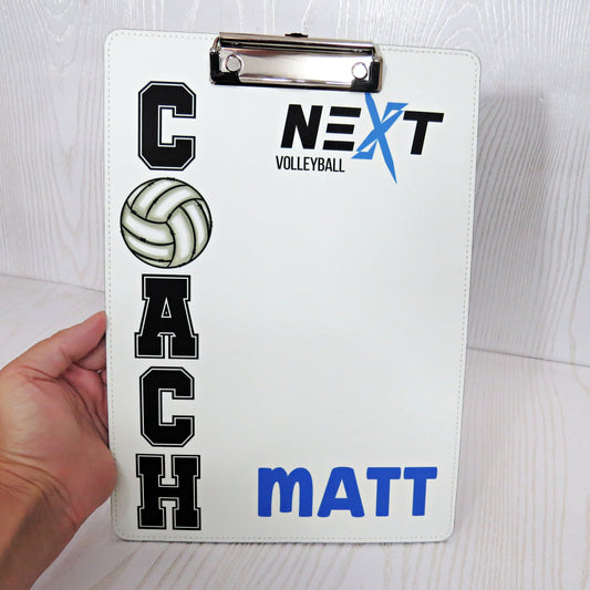 personalized-volleyball-coach-clipboard-custom-name-sports-gift-handmade-blue-and-white-school-spirit-accessory