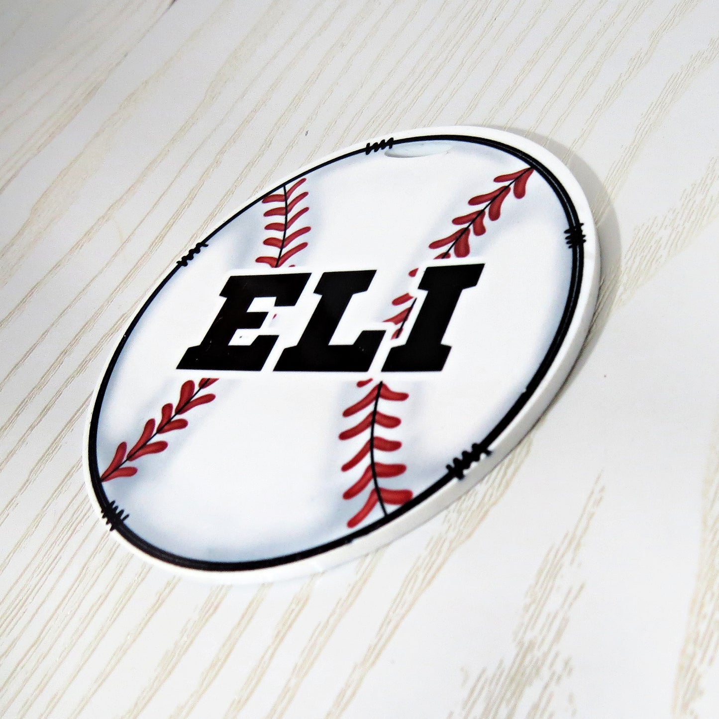 Personalized Baseball Bag Tag with Name for Backpack Sports Bag - Custom Kids Acrylic ID