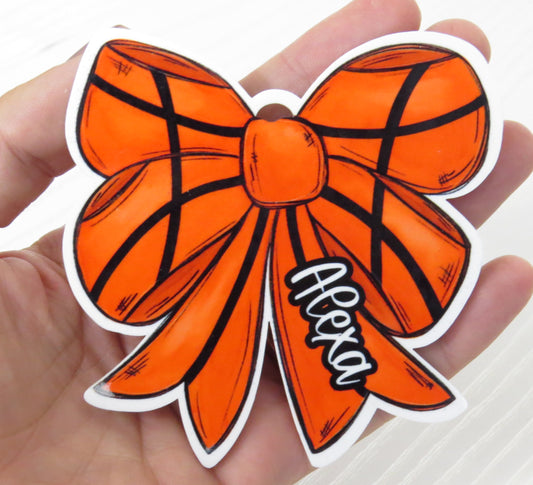 personalized-basketball-bow-bag-tag-custom-name-backpack-keychain-girls-sports-accessory