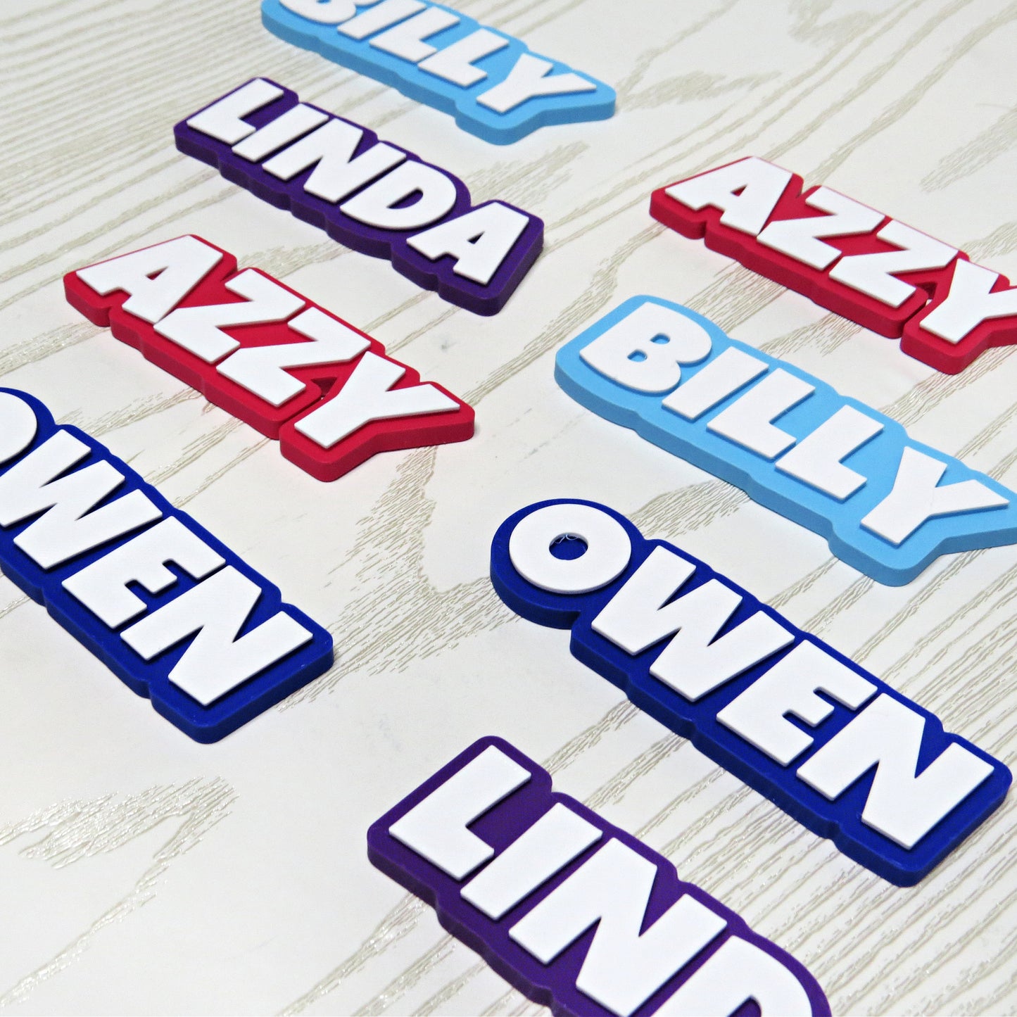 Personalized 3D Printed Name Magnet for Fridge Locker or Classroom Decor - in-use lifestyle photo