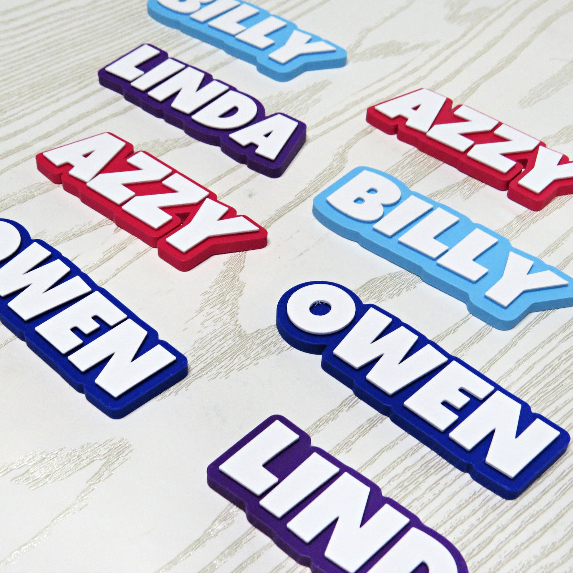 Personalized 3D Printed Name Magnet for Fridge Locker or Classroom Decor - in-use lifestyle photo