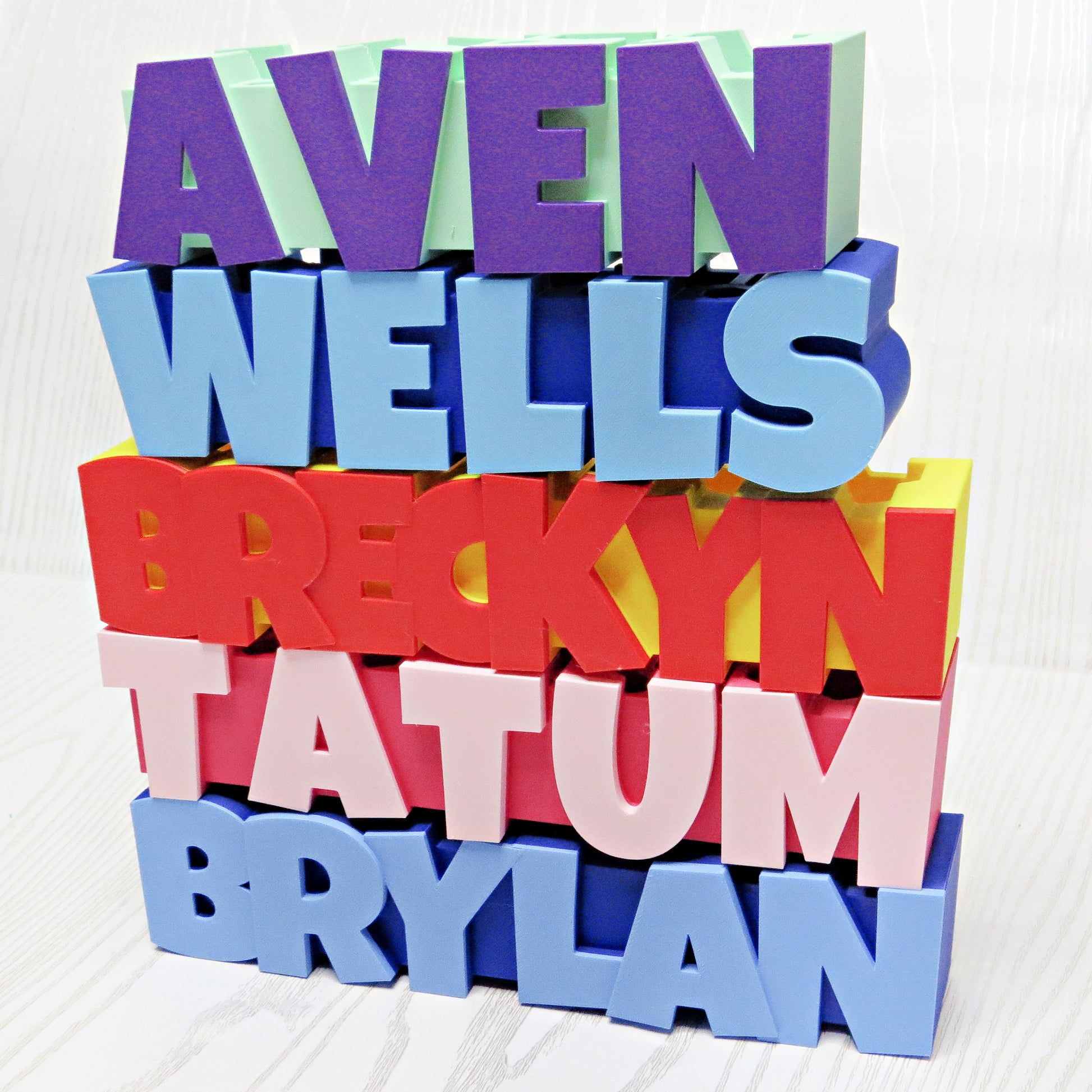 Personalized Pencil Desk Organizer - side view showing full length