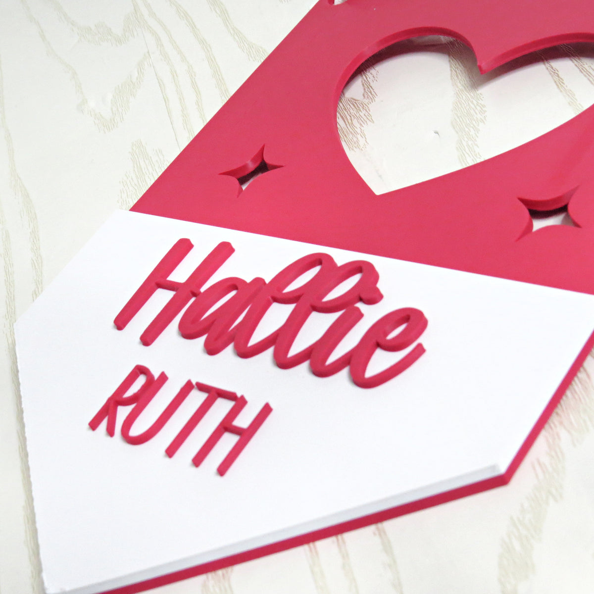 Personalized Heart Name Pendant — Custom Wall Hanging Sign for Girls Room or Nursery