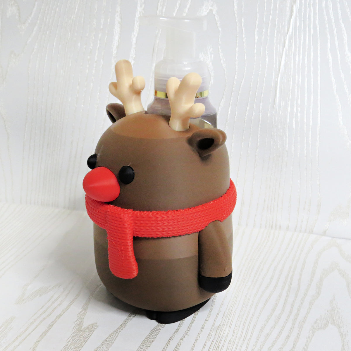 Reindeer Foaming Soap Holder — Christmas Holiday Bathroom Decor for BBW Bottles