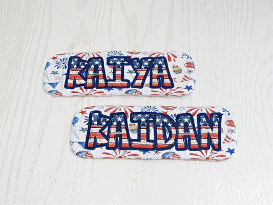 Personalized 4th of July Popsicle Holder – Patriotic Freezer Pop Sleeve