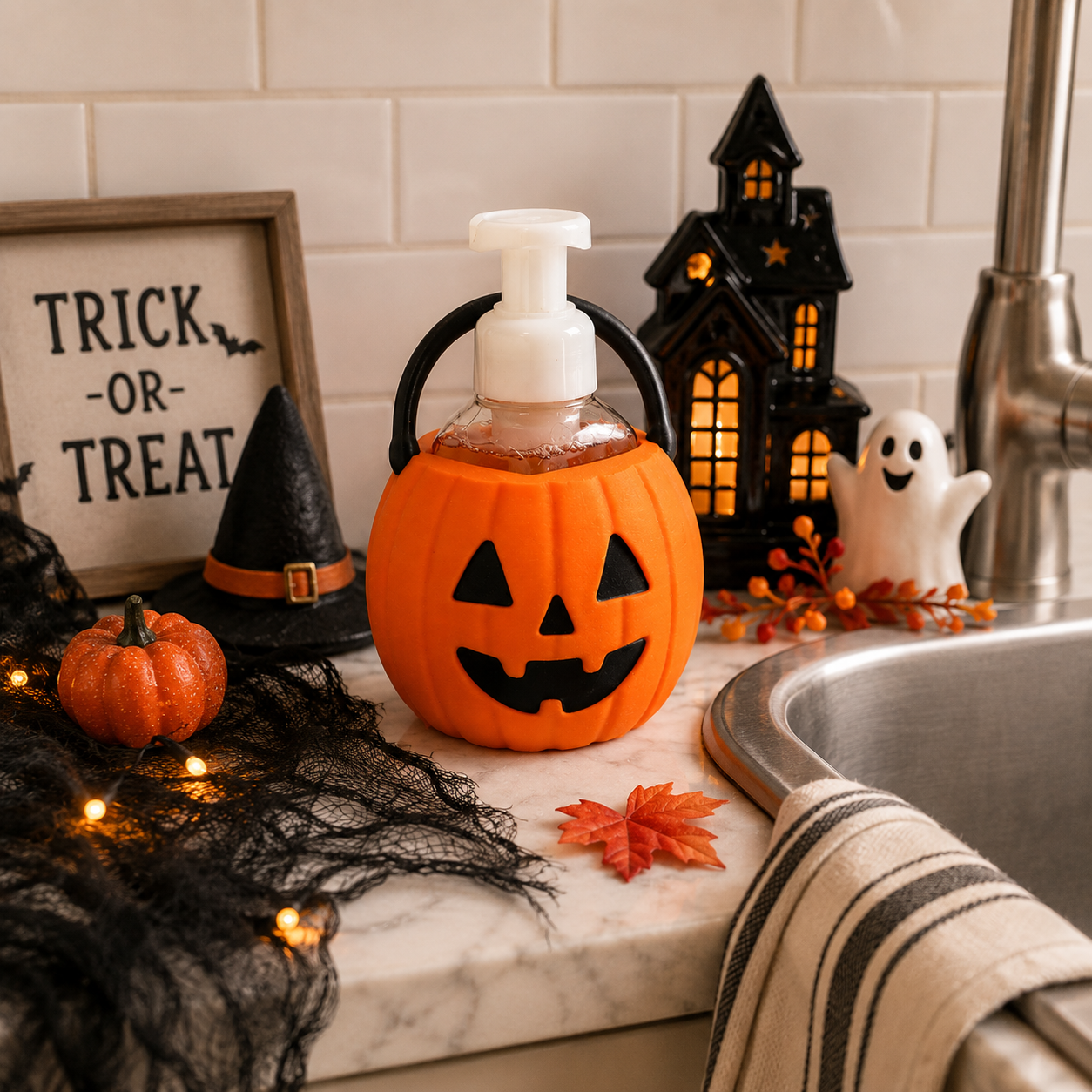 Jack O Lantern Soap Holder – 3D Printed Halloween Carved Pumpkin Decor – BBW Compatible