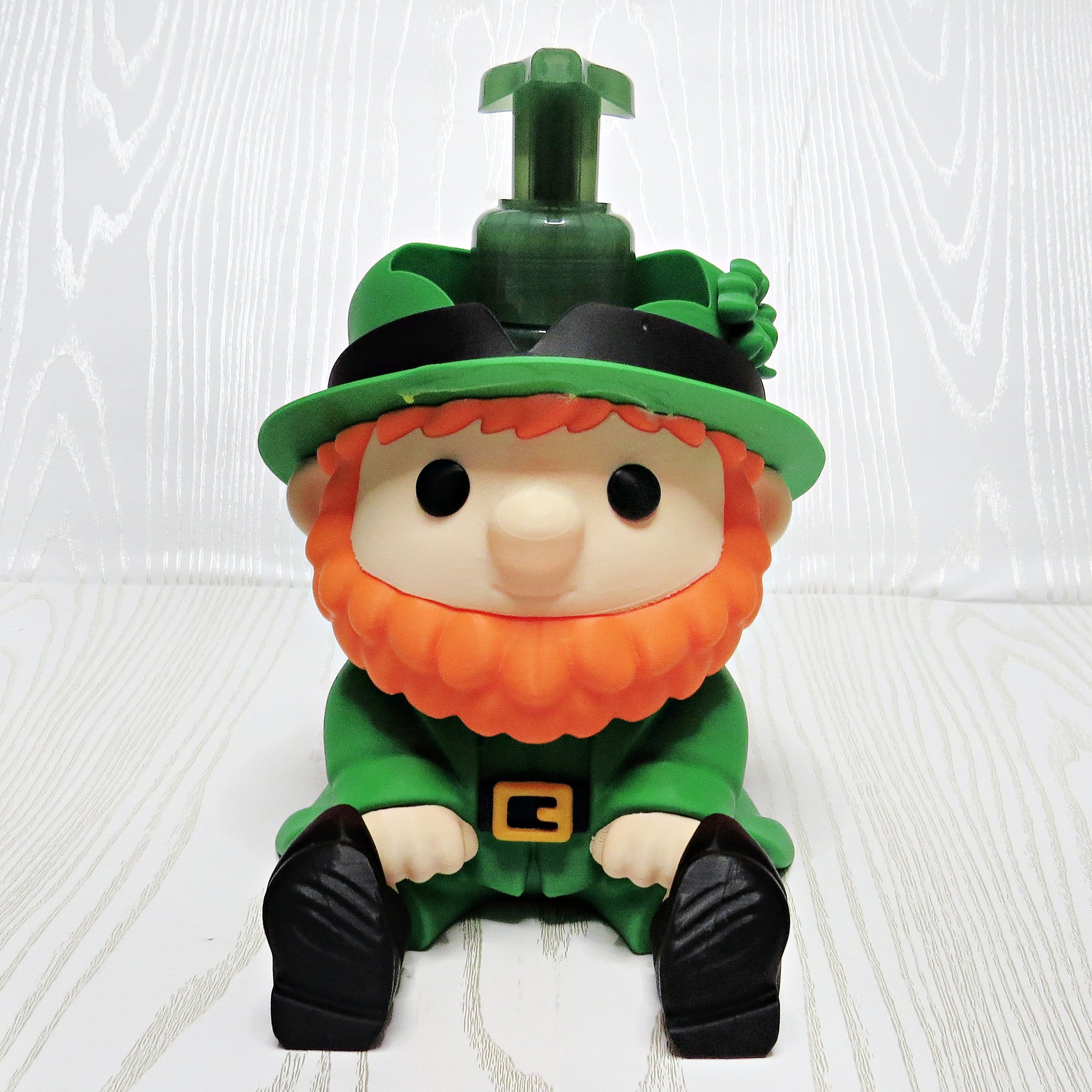 Leprechaun foaming soap holder green kitchen bathroom countertop decor
