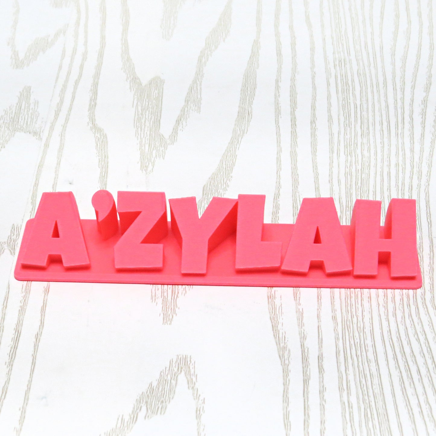 Personalized 3D Printed Nameplate - Custom Teacher Desk Sign - alternate angle view