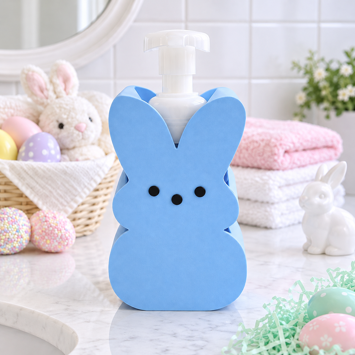 Bunny Foaming Soap Holder | Easter Bathroom Decor
