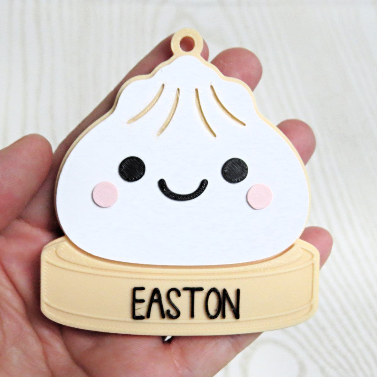 Personalized Dumpling Christmas Ornament — Custom Name Holiday Decoration for Kids or Foodies