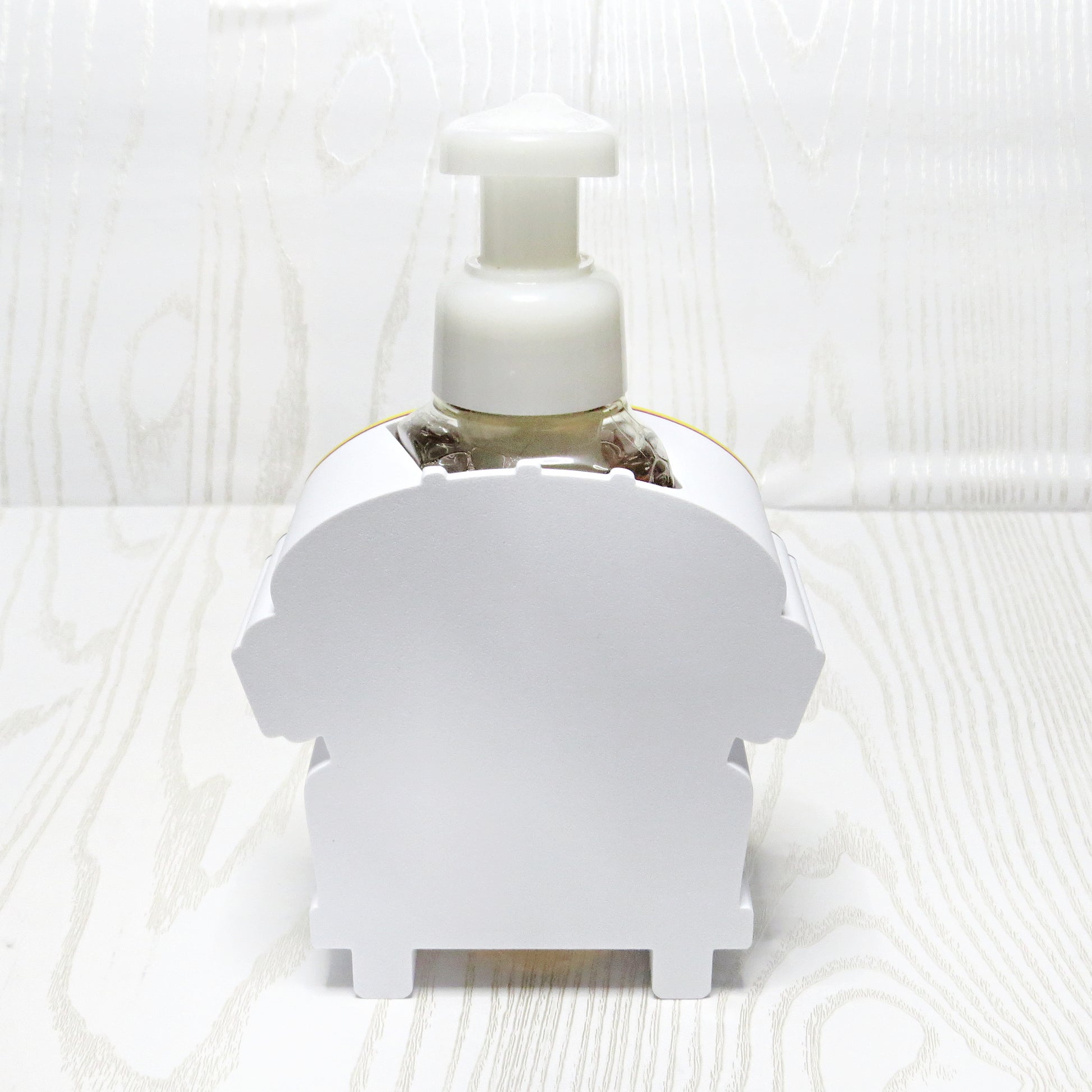 School Bus Foaming Soap Holder for Bath and Body Works - Classroom Sink Decor - top view showing pump opening