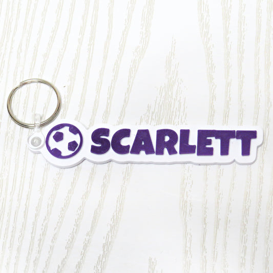 personalized soccer keychain bag tag custom 3d printed name keychain with soccer ball backpack accessory team gift