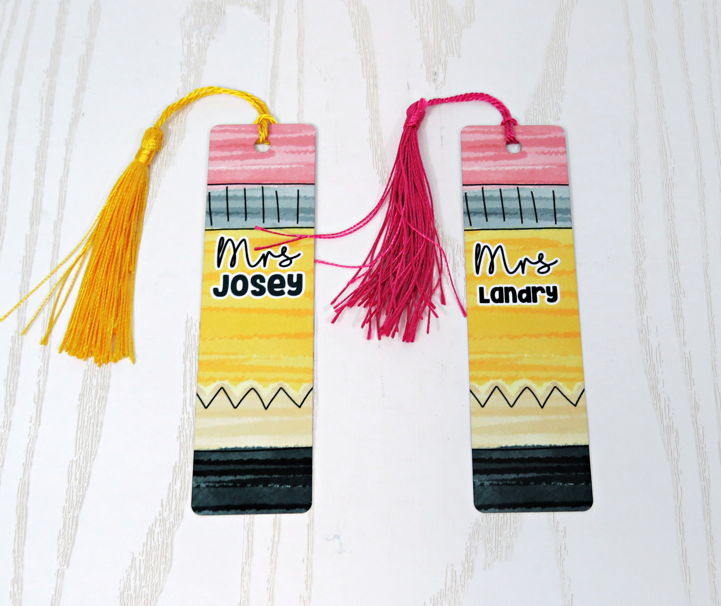 Personalized Pencil Teacher Bookmark – Custom Name with Tassel Reading Gift  Shopify Tags