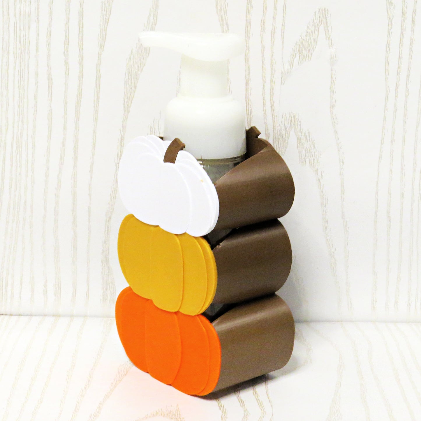 Stacked Pumpkins Foaming Soap Holder – 3D Printed Fall Halloween Decor – BBW Compatible