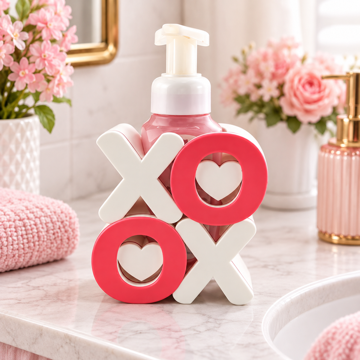 XOXO Valentine’s Day Soap Holder for Bath & Body Works – Festive Sink Decor