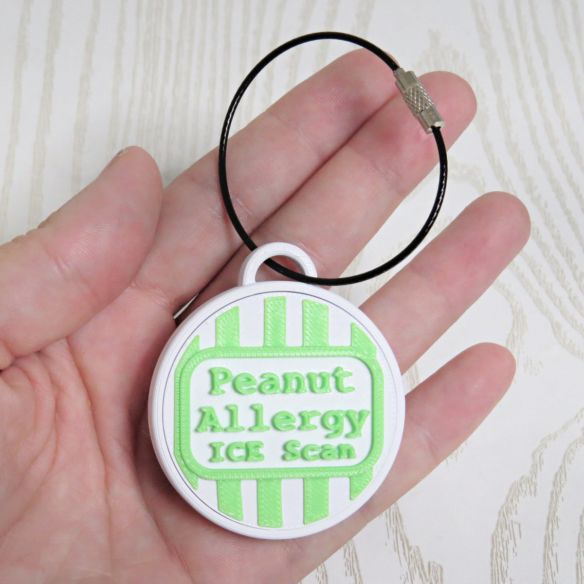 Personalized NFC Allergy Bag Tag — Custom Allergy Alert with Emergency Contact Number for Kids
