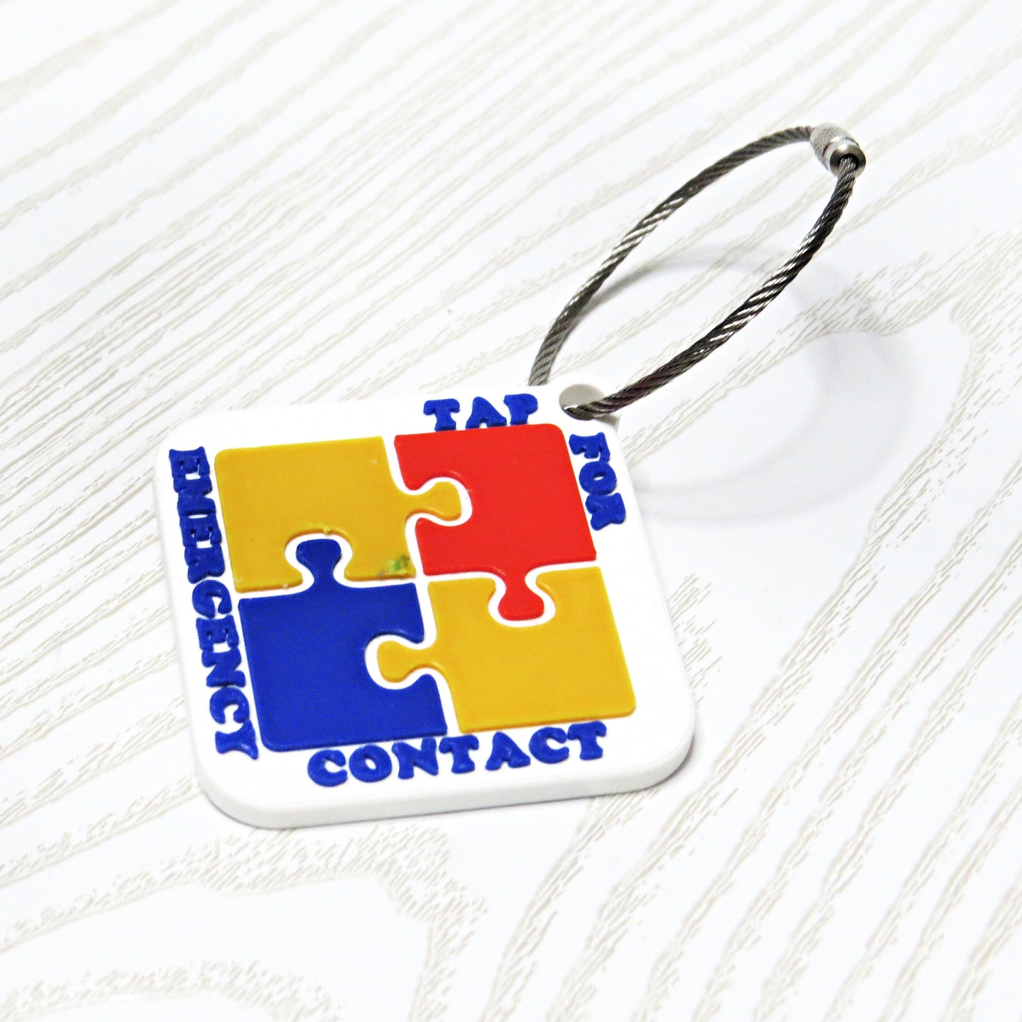 Autism NFC Bag Tag – 3D Printed Emergency Contact Safety Tag with Preloaded Phone Number