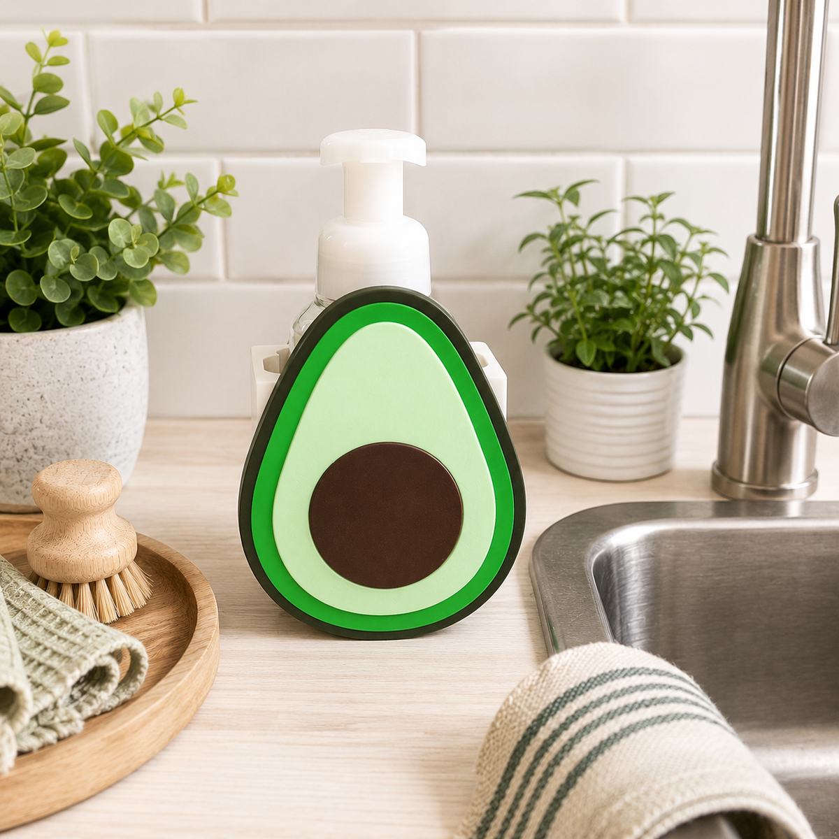 Avocado Soap Holder – 3D Printed Food Themed Kitchen Bathroom Decor – BBW Compatible
