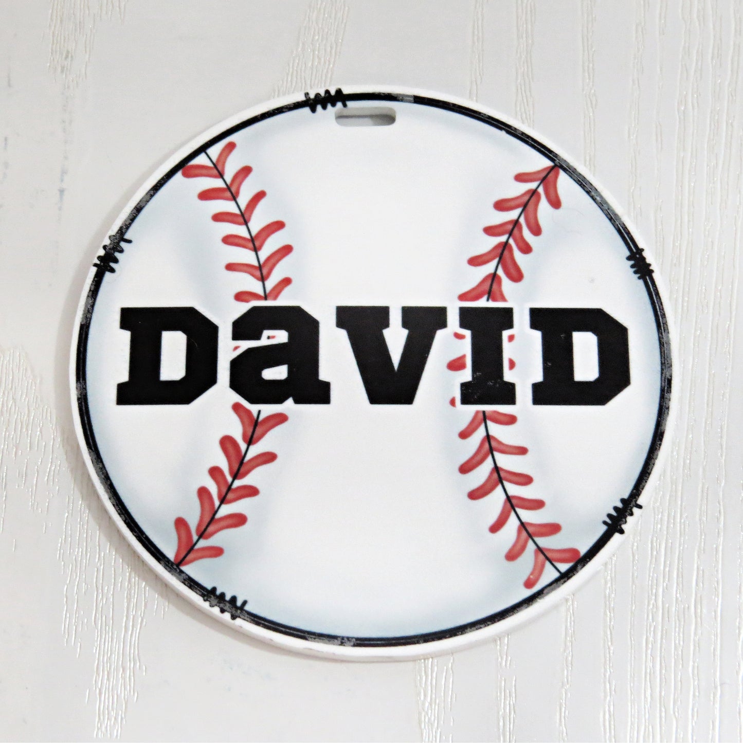 Personalized Baseball Bag Tag with Name for Backpack Sports Bag - Custom Kids Acrylic ID