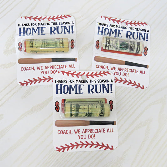 Baseball Coach Gift Money Holder Card – Thank You Appreciation Gift for Men or Women – End of Season, Birthday, or Retirement Present