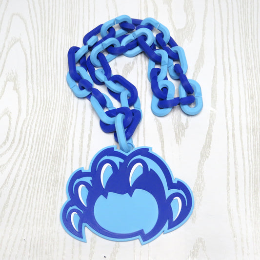 Olentangy Berlin Bears Claw Hype Chain Necklace displayed on countertop