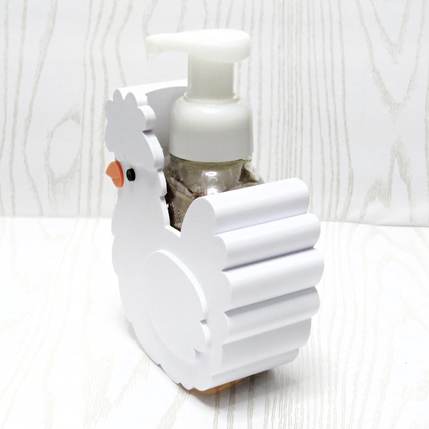 Silkey Chicken Foaming Soap Holder – Farmhouse Kitchen & Bathroom Countertop Decor