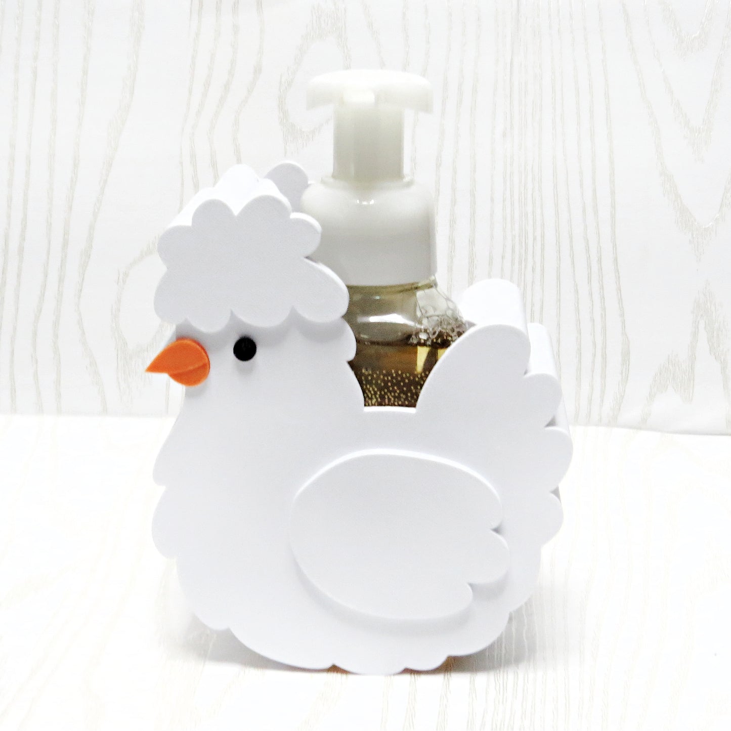 Silkey Chicken Foaming Soap Holder – Farmhouse Kitchen & Bathroom Countertop Decor