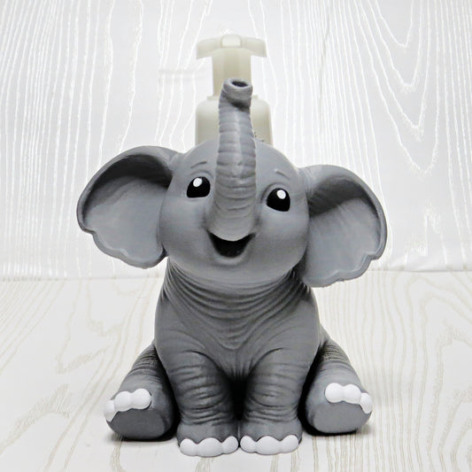 Elephant foaming soap holder gray bathroom decor