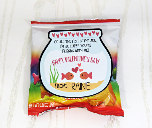 Personalized Fishbowl Valentine Cards